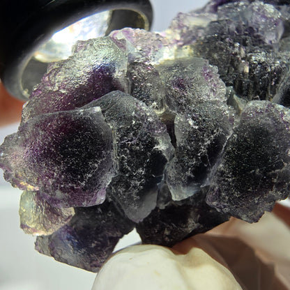 Phantom Fluorit Würfel Stufe, lila grün Okorusu, Namibia 63*44*27mm