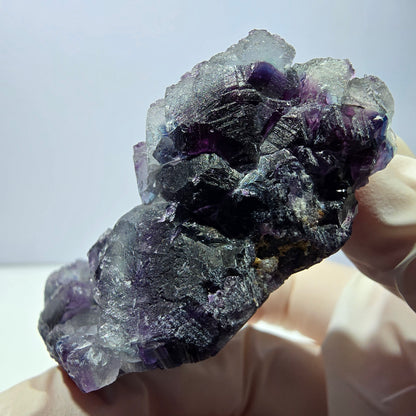 Phantom Fluorit Würfel Stufe, lila grün Okorusu, Namibia 63*44*27mm
