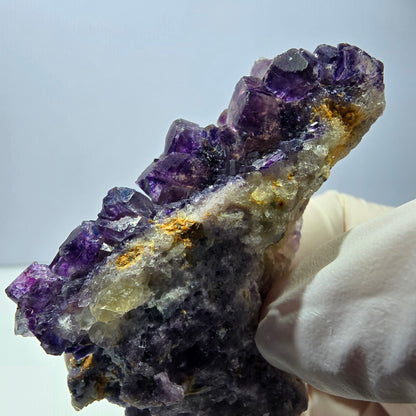 Phantom Fluorit Würfel Stufe, lila gelb Okorusu, Namibia 63*48*20mm