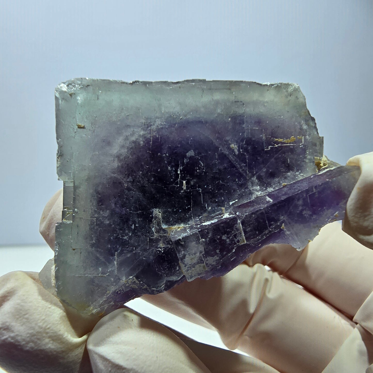 Phantom Fluorit Würfel Stufe, lila weiß Okorusu, Namibia 47*36*30mm