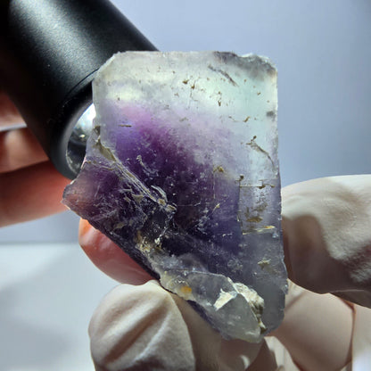 Phantom Fluorit Würfel Stufe, lila weiß Okorusu, Namibia 47*36*30mm