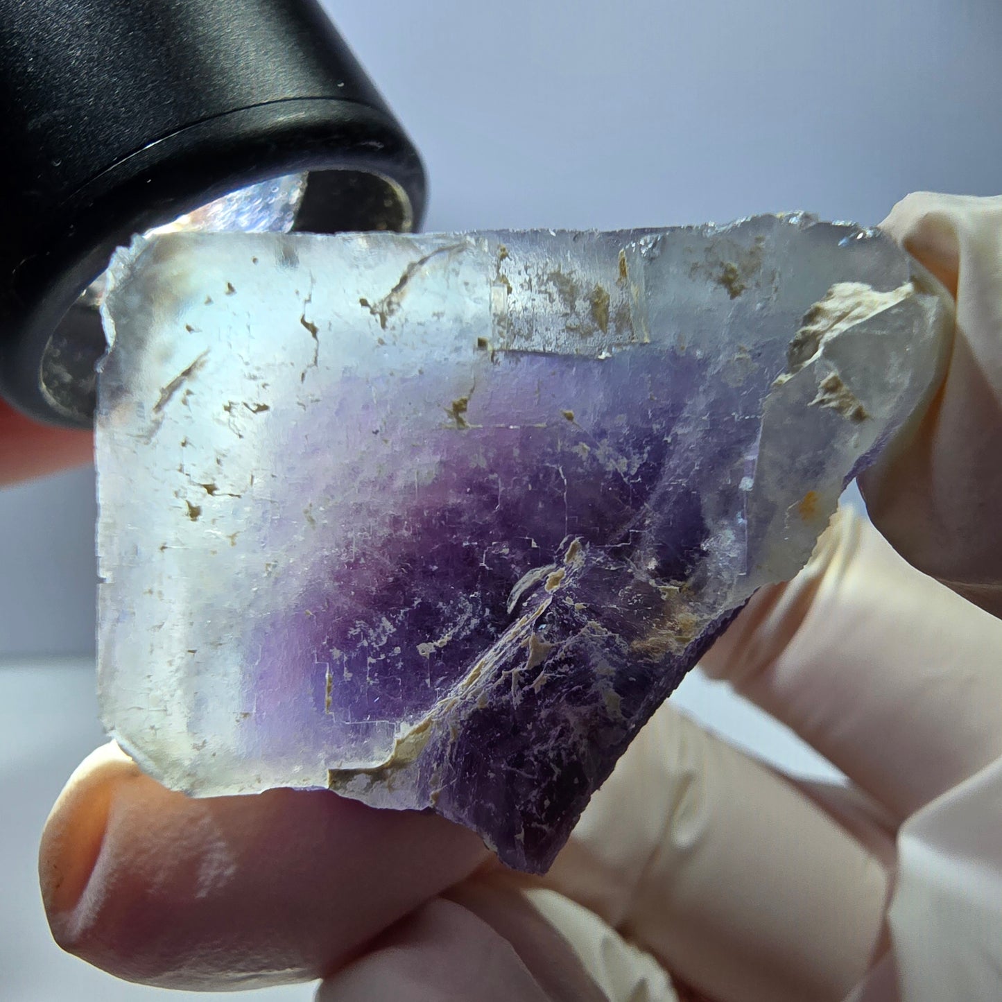 Phantom Fluorit Würfel Stufe, lila weiß Okorusu, Namibia 47*36*30mm
