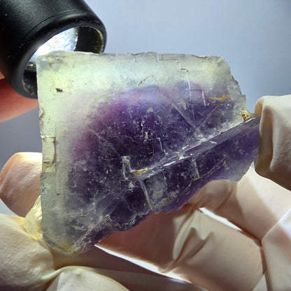 Phantom Fluorit Würfel Stufe, lila weiß Okorusu, Namibia 47*36*30mm