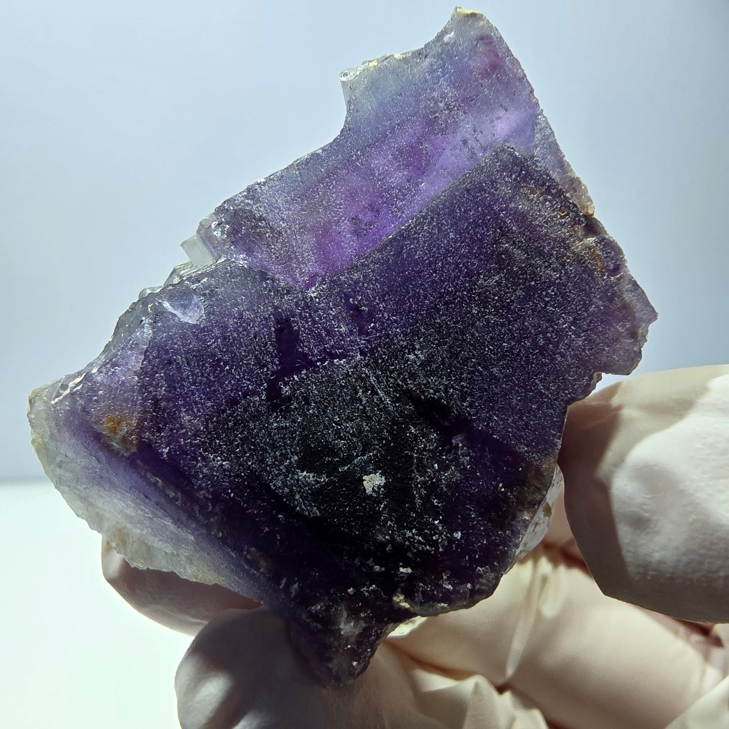 Phantom Fluorit Würfel Stufe, lila weiß Okorusu, Namibia 47*36*30mm