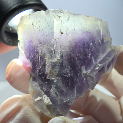 Phantom Fluorit Würfel Stufe, lila weiß Okorusu, Namibia 47*36*30mm