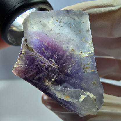 Phantom Fluorit Würfel Stufe, lila weiß Okorusu, Namibia 47*36*30mm