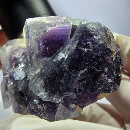Phantom Fluorit Würfel Stufe, lila weiß Okorusu, Namibia 62*43*29mm