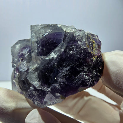 Phantom Fluorit Würfel Stufe, lila weiß Okorusu, Namibia 62*43*29mm