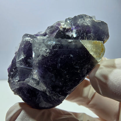 Phantom Fluorit Würfel Stufe, lila weiß Okorusu, Namibia 62*43*29mm
