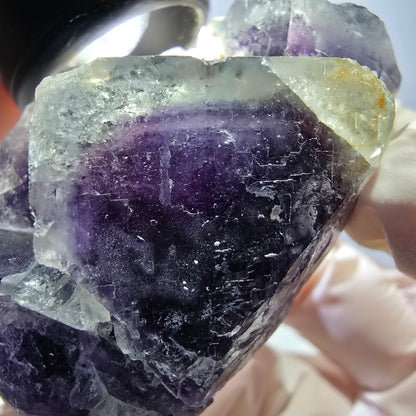 Phantom Fluorit Würfel Stufe, lila weiß Okorusu, Namibia 62*43*29mm