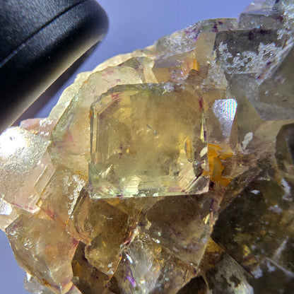 Phantom Fluorit Würfel Stufe, grün lila Okorusu, Namibia 64*50*22mm