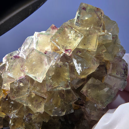 Phantom Fluorit Würfel Stufe, grün lila Okorusu, Namibia 64*50*22mm