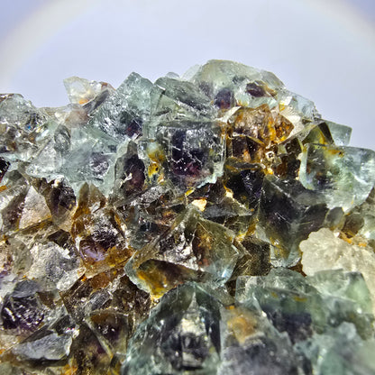 Phantom Fluorit Würfel Stufe, grün lila Okorusu, Namibia 65*60*24mm