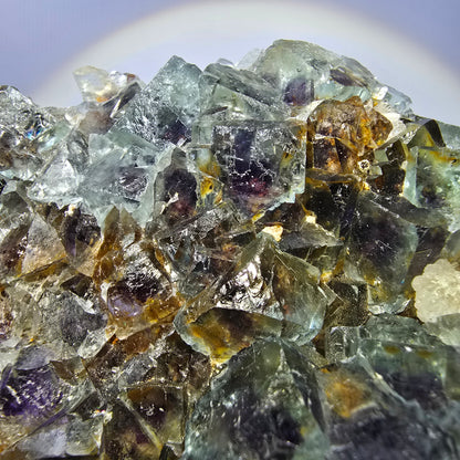 Phantom Fluorit Würfel Stufe, grün lila Okorusu, Namibia 65*60*24mm