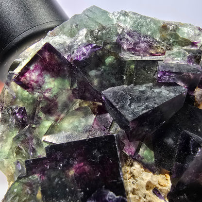 Phantom Fluorit Würfel Stufe, grün lila Okorusu, Namibia 76*63*22mm