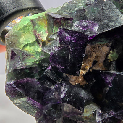Phantom Fluorit Würfel Stufe, grün lila Okorusu, Namibia 76*63*22mm