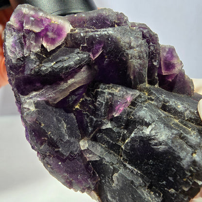 Phantom Fluorit Würfel Stufe, lila Okorusu, Namibia 70*52*30mm