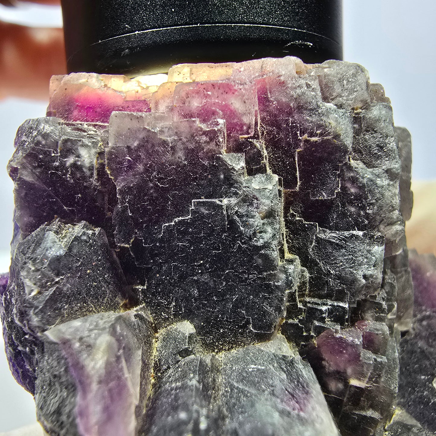 Phantom Fluorit Würfel Stufe, lila Okorusu, Namibia 70*52*30mm