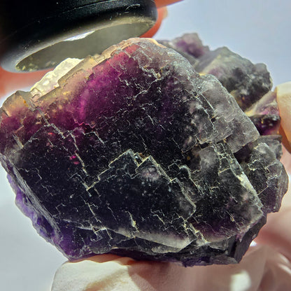 Phantom Fluorit Würfel Stufe, lila Okorusu, Namibia 70*52*30mm
