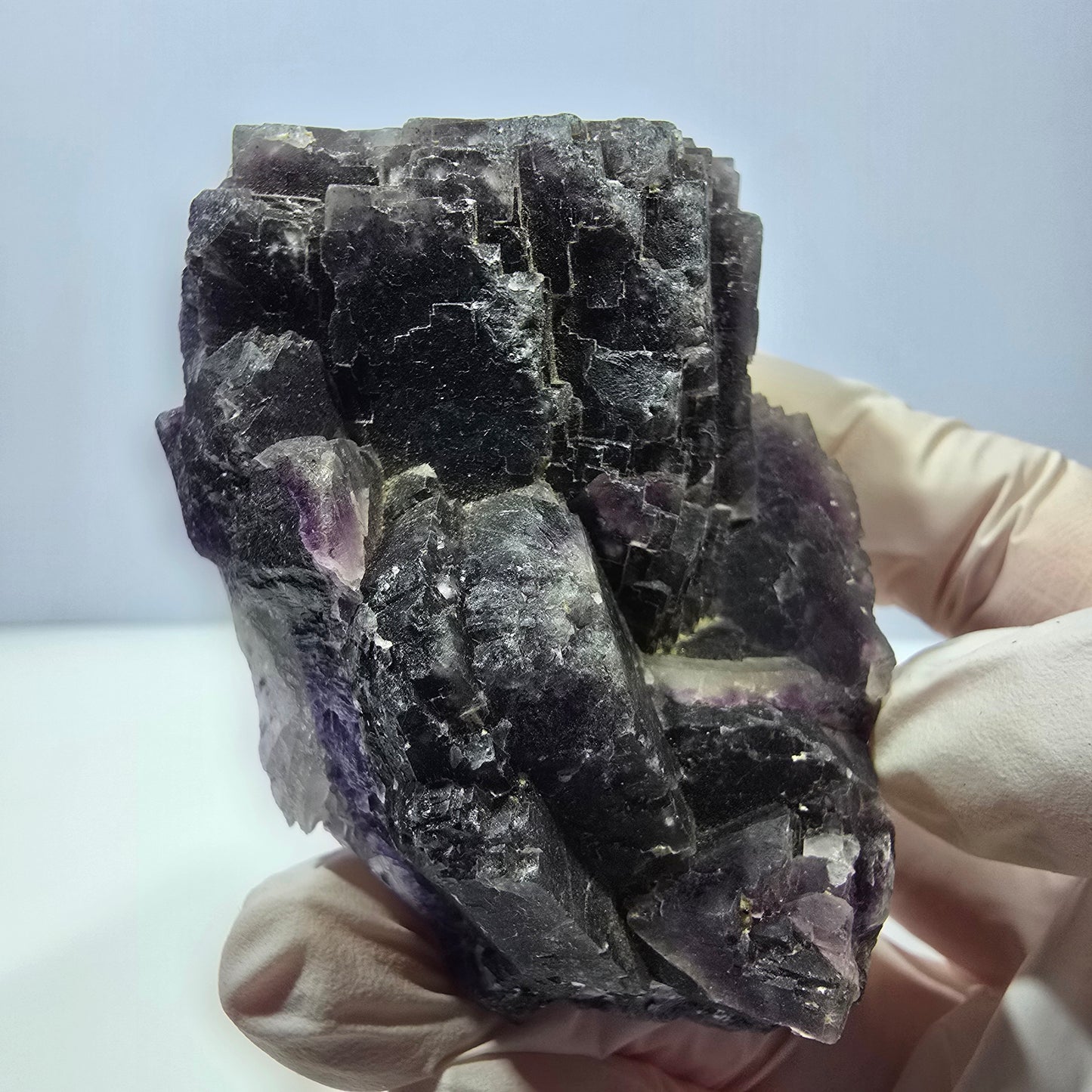 Phantom Fluorit Würfel Stufe, lila Okorusu, Namibia 70*52*30mm
