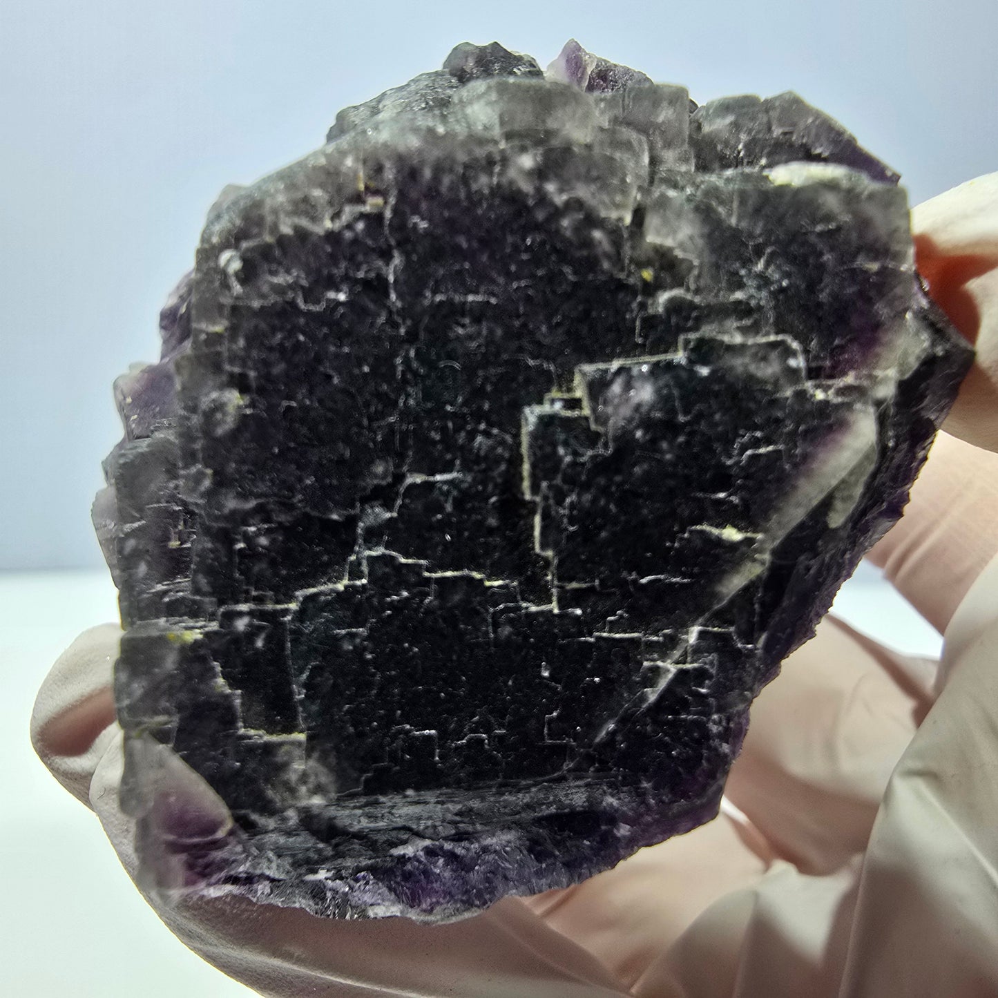 Phantom Fluorit Würfel Stufe, lila Okorusu, Namibia 70*52*30mm