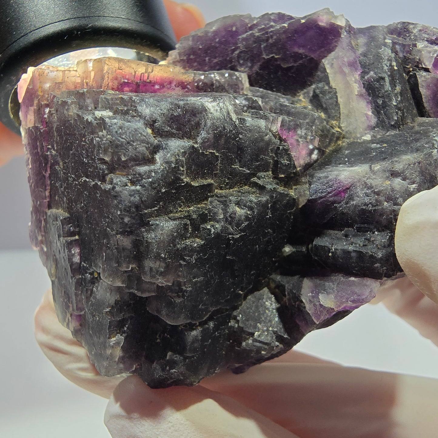 Phantom Fluorit Würfel Stufe, lila Okorusu, Namibia 70*52*30mm