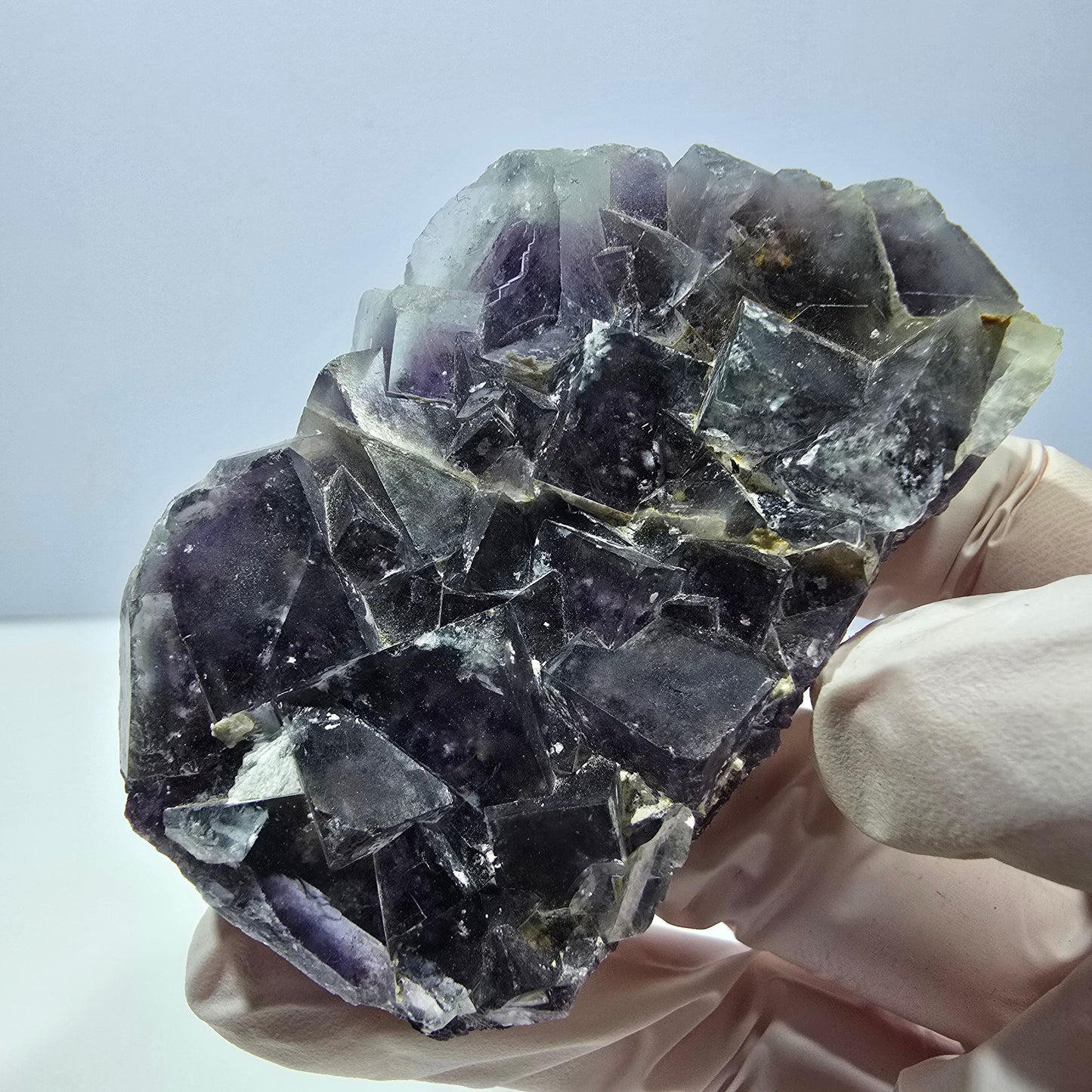 Phantom Fluorit Würfel Stufe, lila Okorusu, Namibia 65*44*23mm