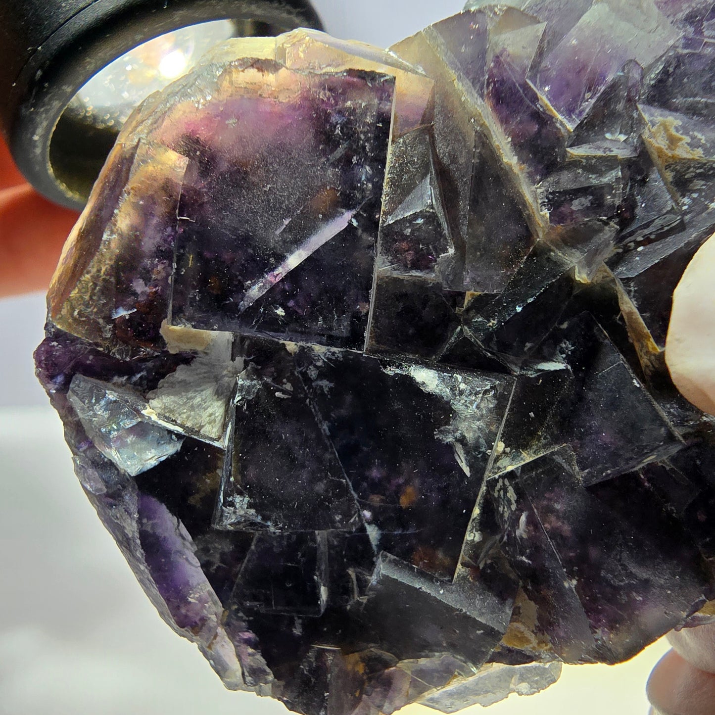 Phantom Fluorit Würfel Stufe, lila Okorusu, Namibia 65*44*23mm