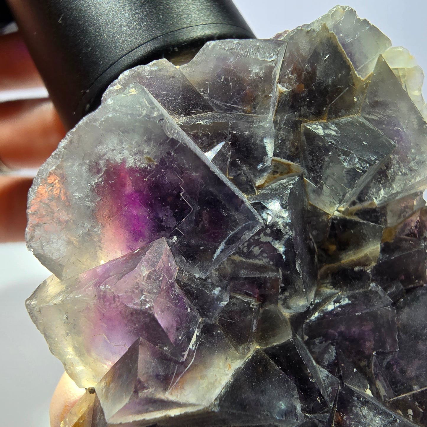 Phantom Fluorit Würfel Stufe, lila Okorusu, Namibia 65*44*23mm