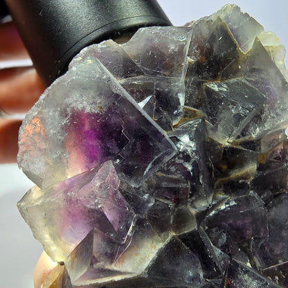 Phantom Fluorit Würfel Stufe, lila Okorusu, Namibia 65*44*23mm