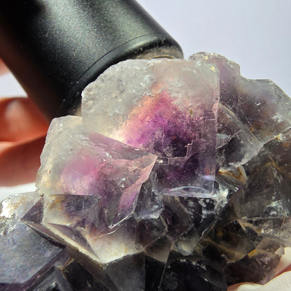 Phantom Fluorit Würfel Stufe, lila Okorusu, Namibia 65*44*23mm