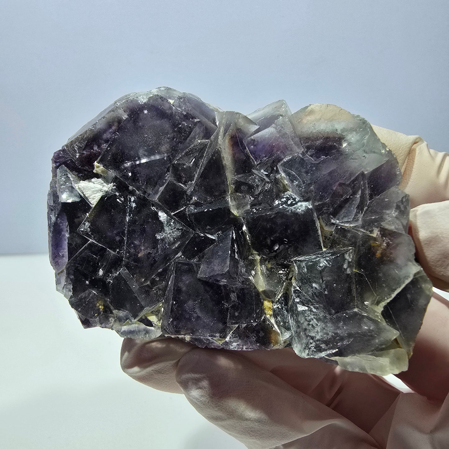 Phantom Fluorit Würfel Stufe, lila Okorusu, Namibia 65*44*23mm