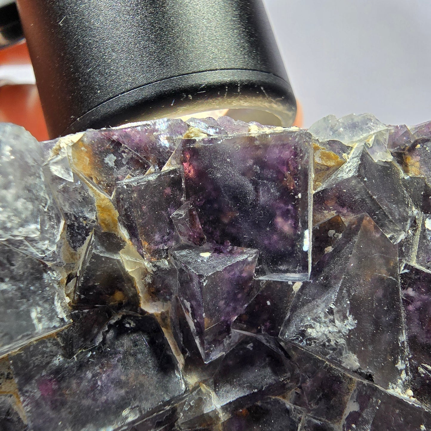 Phantom Fluorit Würfel Stufe, lila Okorusu, Namibia 65*44*23mm