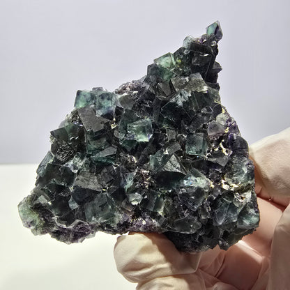 Phantom Fluorit Würfel Stufe, grün lila Okorusu, Namibia 65*63*34mm