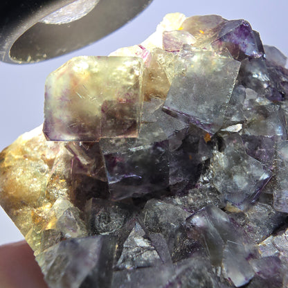 Phantom Fluorit Würfel Stufe, grün lila Okorusu, Namibia 73*50*27mm