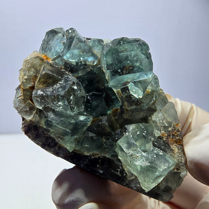 Phantom Fluorit Würfel Stufe, grün Okorusu, Namibia 50*36*21mm