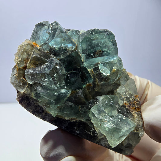 Phantom Fluorit Würfel Stufe, grün Okorusu, Namibia 50*36*21mm