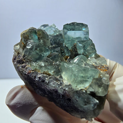 Phantom Fluorit Würfel Stufe, grün Okorusu, Namibia 50*36*21mm