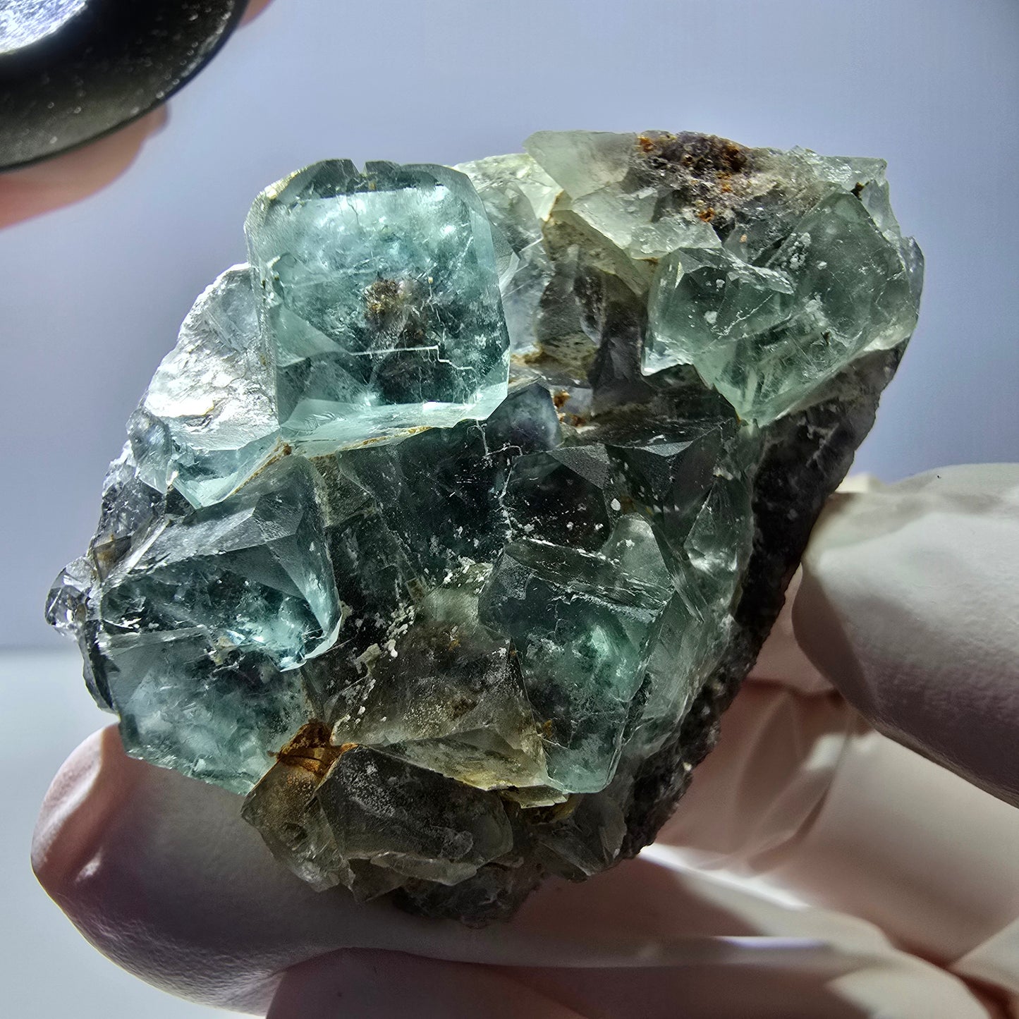 Phantom Fluorit Würfel Stufe, grün Okorusu, Namibia 50*36*21mm