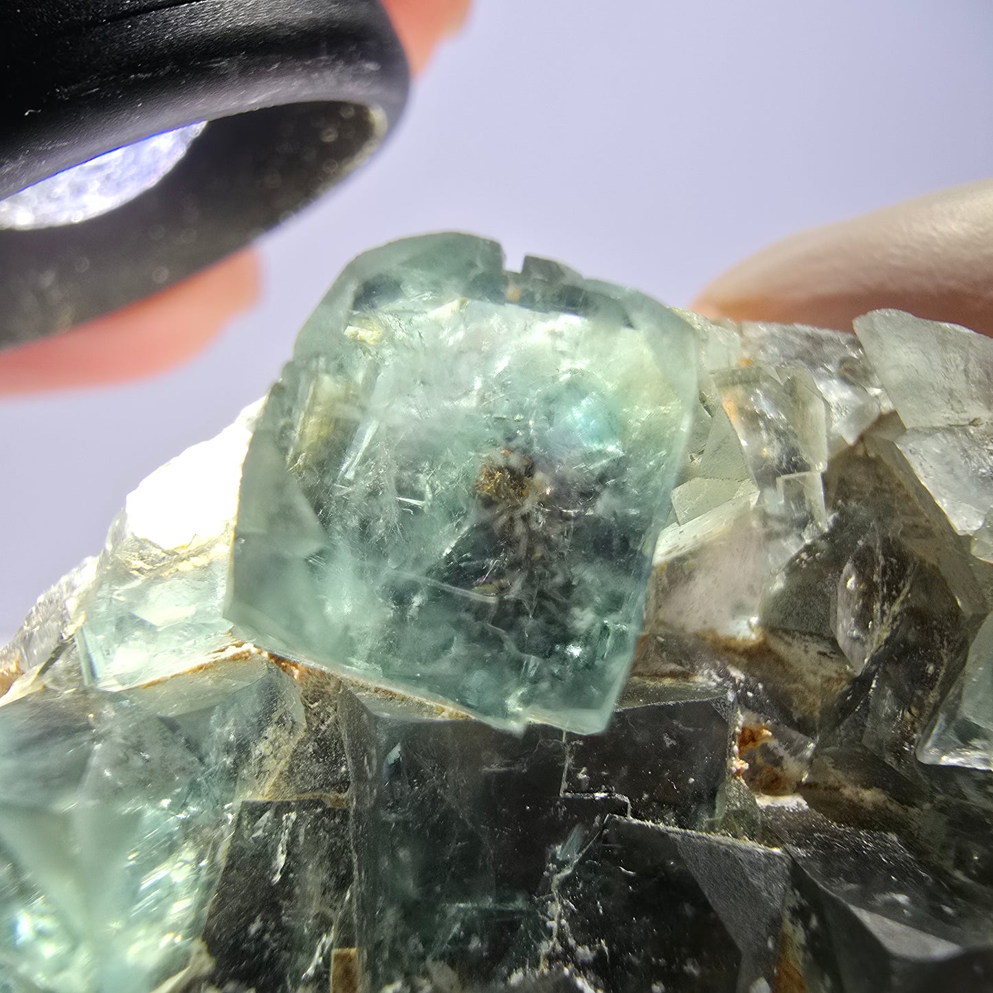 Phantom Fluorit Würfel Stufe, grün Okorusu, Namibia 50*36*21mm