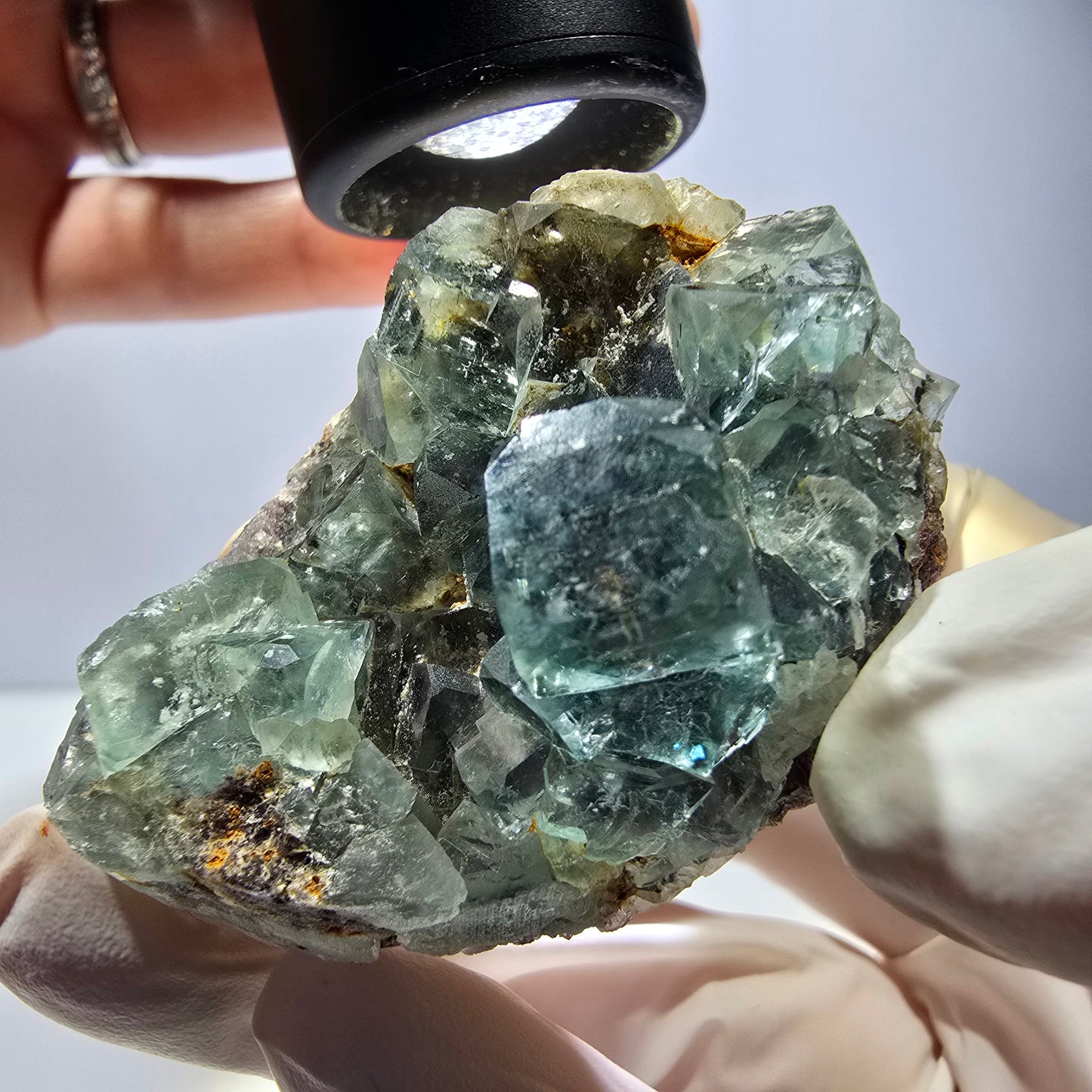 Phantom Fluorit Würfel Stufe, grün Okorusu, Namibia 50*36*21mm