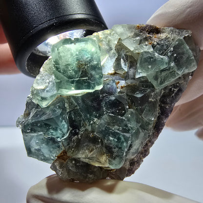 Phantom Fluorit Würfel Stufe, grün Okorusu, Namibia 50*36*21mm