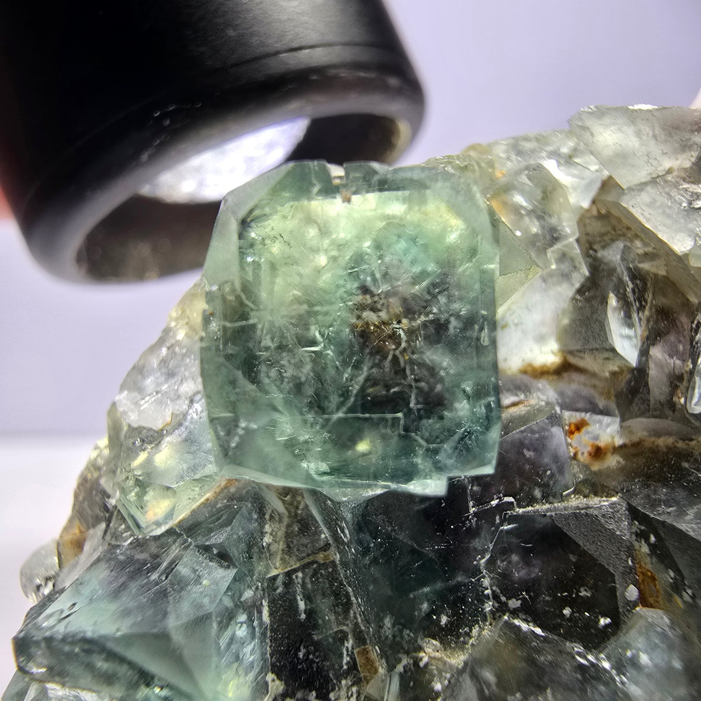 Phantom Fluorit Würfel Stufe, grün Okorusu, Namibia 50*36*21mm