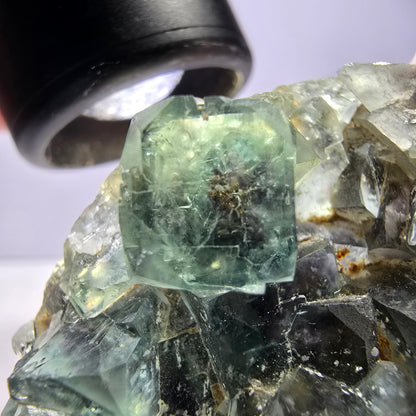 Phantom Fluorit Würfel Stufe, grün Okorusu, Namibia 50*36*21mm