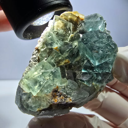 Phantom Fluorit Würfel Stufe, grün Okorusu, Namibia 50*36*21mm