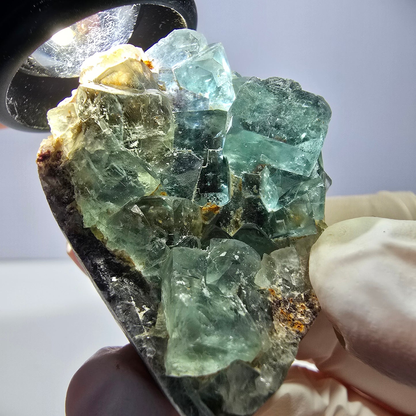 Phantom Fluorit Würfel Stufe, grün Okorusu, Namibia 50*36*21mm