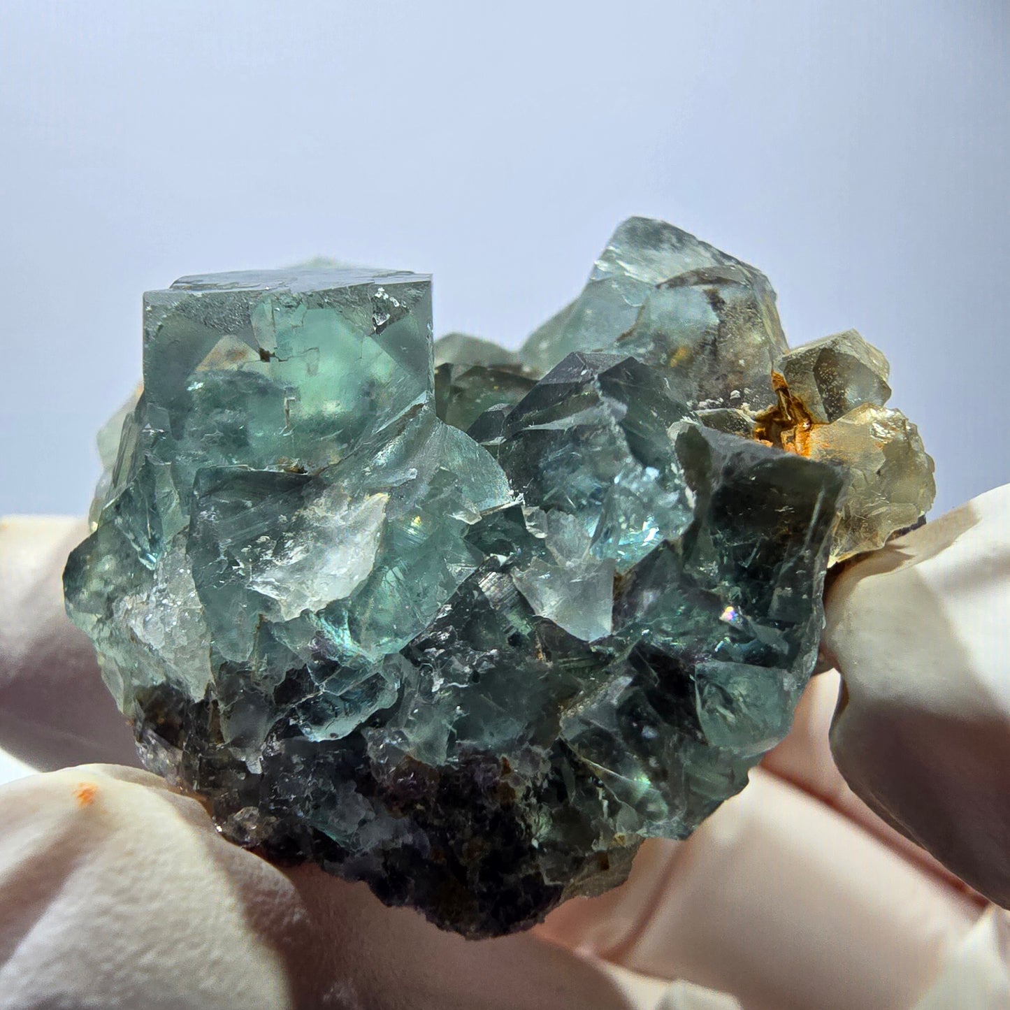 Phantom Fluorit Würfel Stufe, grün Okorusu, Namibia 50*36*21mm