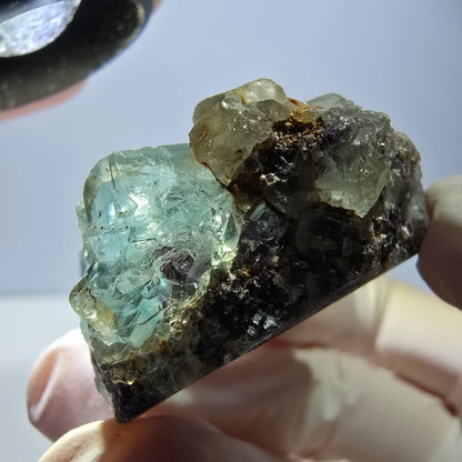 Phantom Fluorit Würfel Stufe, grün Okorusu, Namibia 50*36*21mm