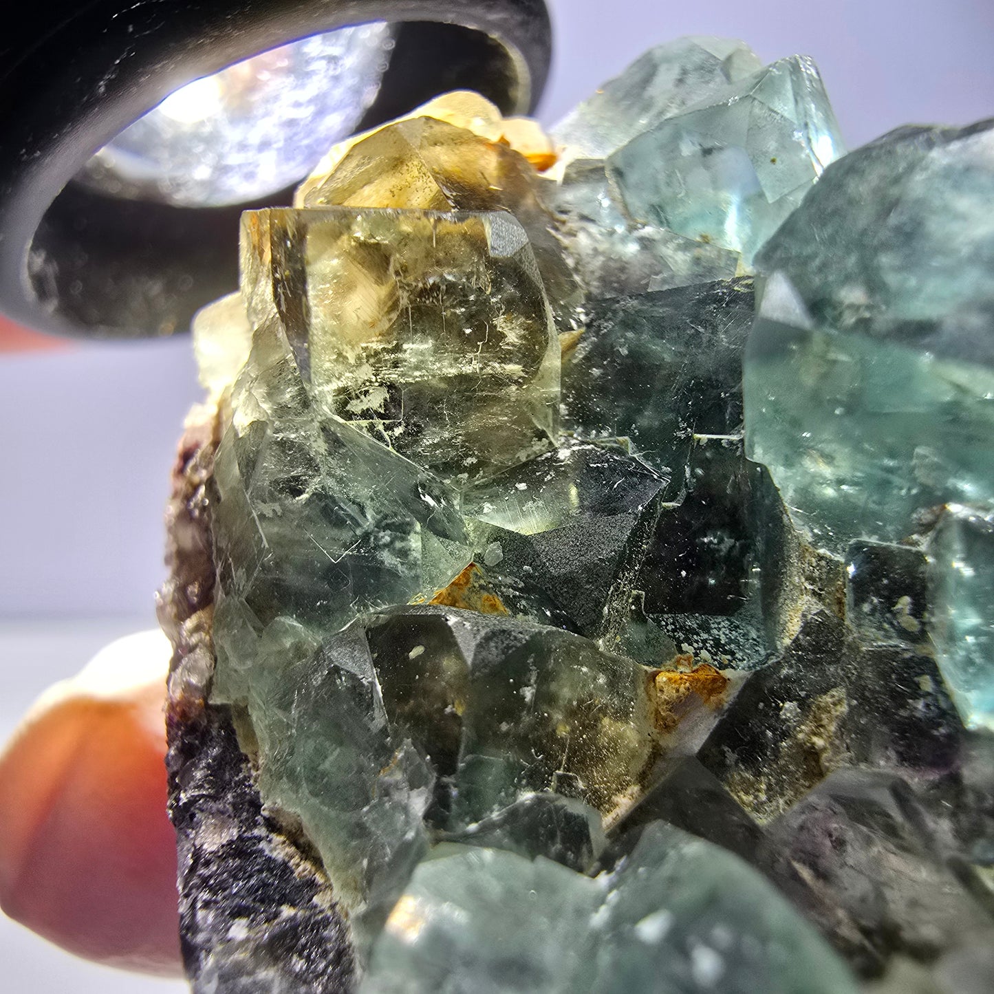 Phantom Fluorit Würfel Stufe, grün Okorusu, Namibia 50*36*21mm