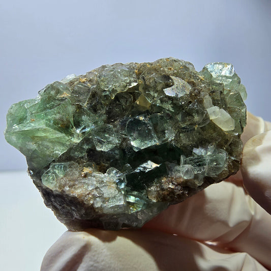 Phantom Fluorit Würfel, Quarz Stufe, grün Okorusu, Namibia 43*30*19mm